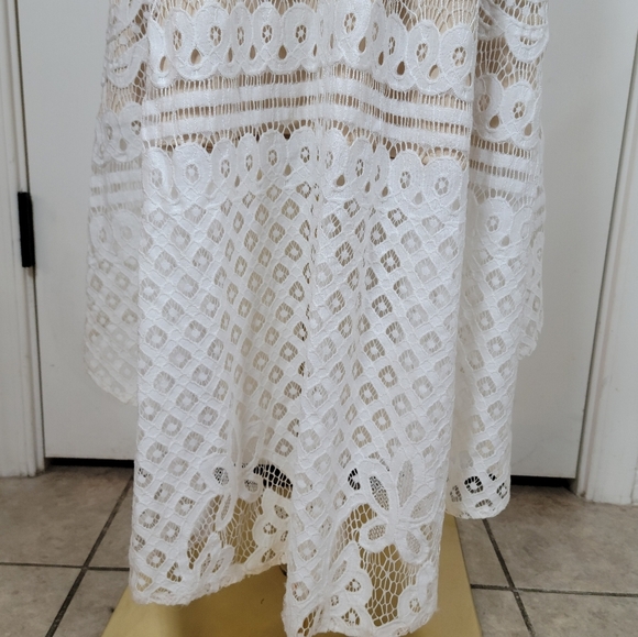 Two Sisters Two-Piece Eyelet Chic Bridal High-Low Skirt Set Size 8 - Picture 10 of 15